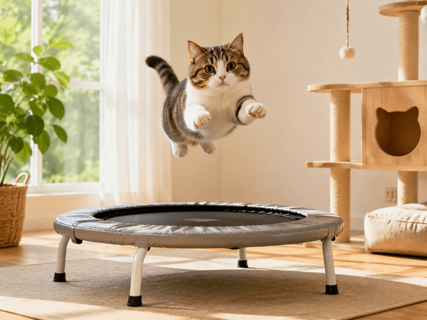 Trampolines in een binnenspeeltuin